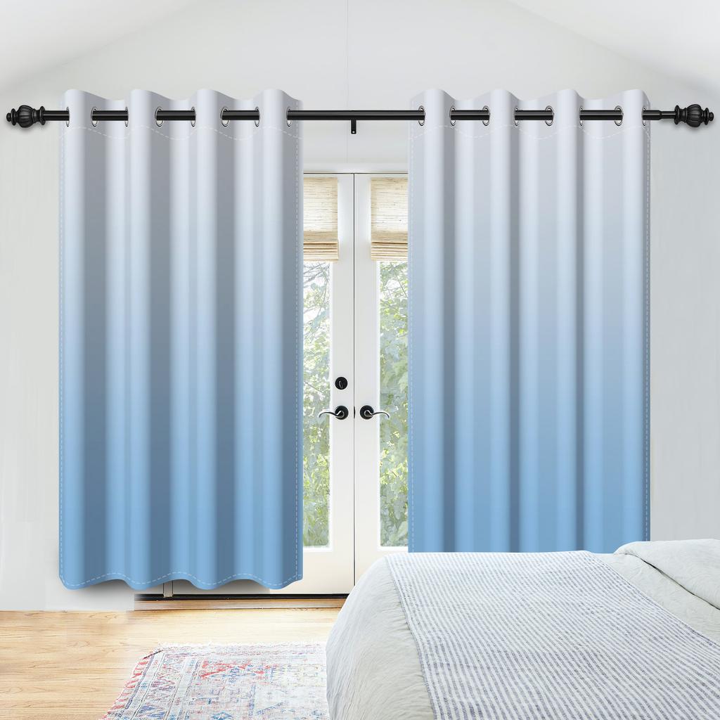 Moderne Kleurverloop Gordijnen Meerdere Opties Minimalistisch Slaapkamer Woonkamer Decoratieve Raambekleding Gordijn Lichtblokkerend Voor Ruimte Polyester