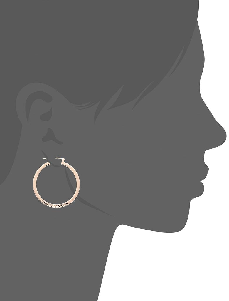 Coach F73022 Hoop Earrings Women's