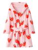 Children's Hooded Rainbow Horse Fleece Bathrobe – Thick, Warm, Autumn/Winter Print