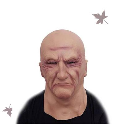 Halloween Old Adult Latex Masks Realistic Supersoft Man Elder Full Face Mask Scary Wrinkle Face Horrible Carnival Cosplay Props
