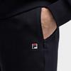 Fila Heritage Fleece Lined Classic Logo Comfortable Casual Versatile Cuffed Knit Sports Pants Men Bottoms Legendary-Blue F11M548608FNV