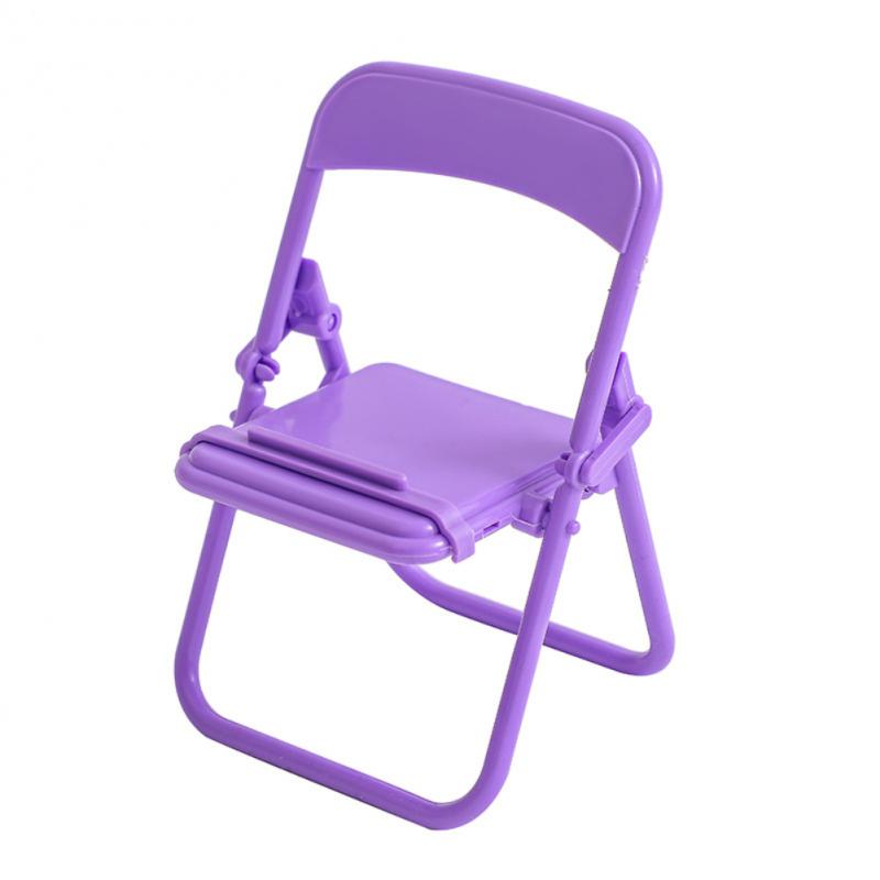 Cute Sweet Creative Desktop Plastic Mini Chair Stand Can Be Used As Decorative Ornaments Foldable Lazy Drama Mobile Phone Holder