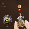 Rotatable Money Bag Zodiac Keychain Pendant for Prosperity