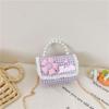 Kids Chain Shoulder Crossbody Bag With Flower And Artificial Pearl Design Handle