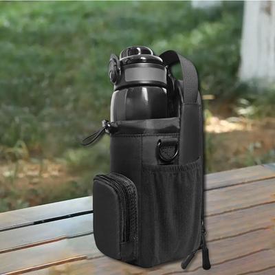 Magnetic Water Bottle Holder Fitness Hydration Pack with Black StrapHands-Free for Running Cycling Hiking Outdoor Sports Belt