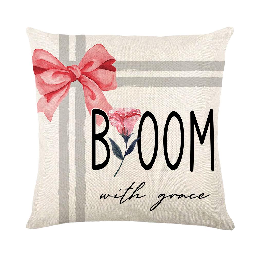New Pink Rose Pillow Cover Home Living Room Sofa Cushion Cover Bedroom Cushion Pillow