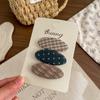 3 Pcs Fabric Plaid Waterdrop Hair Clips Sweet Butterfly Bow Children BB Clips Hair Styling Accessories Forehead Bangs Clip