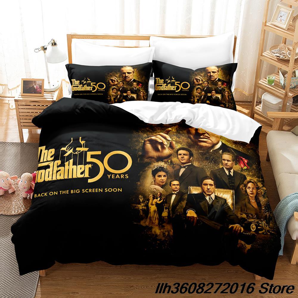 Neues Der Pate Bettwäsche-Set Einzelbett Twin Voll Queen King-Size Abmessungen Abmessungen Bettwäsche-Set Erwachsene Kinder Schlafzimmer dreiteilige Anzüge 3D Anime