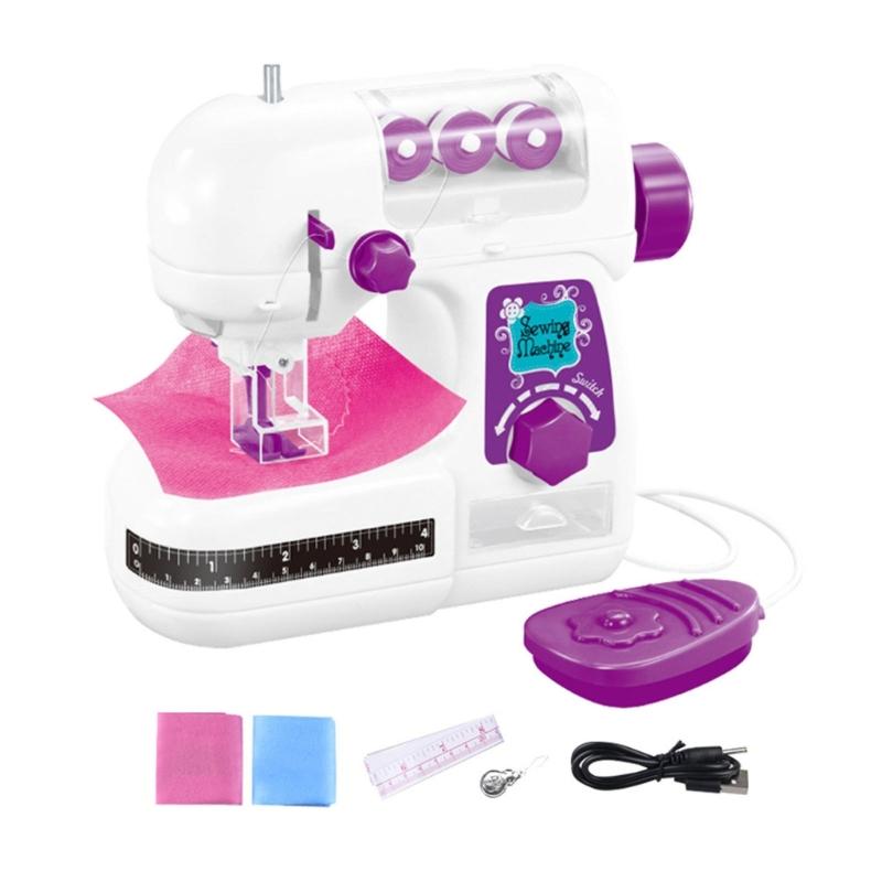 

Realistic Electric Sewing Machine Toy For Children Pretend Play Simulation Safe Plastic Portable Creative Skill Development фіолетовий