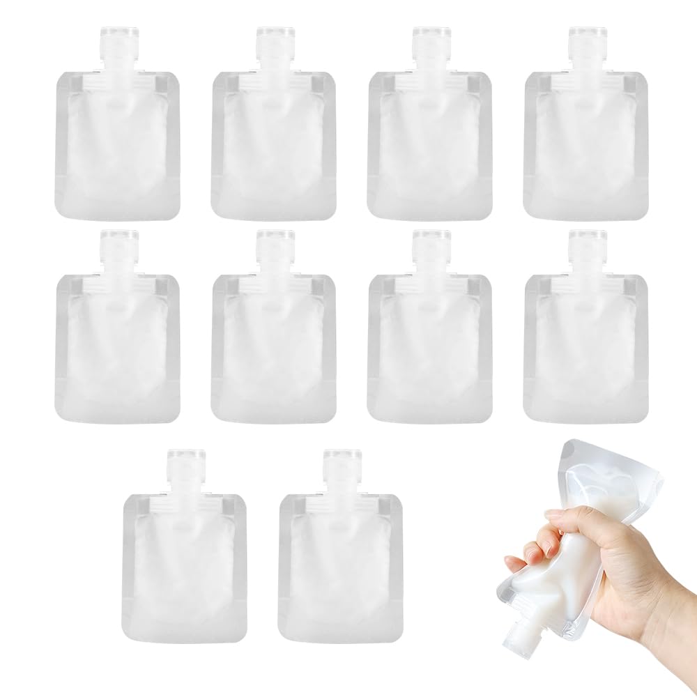 10Pcs 30/50/100ML Thickened Travel Subpackage Cosmetic Lotion Shower Gel Shampoo Portable Facial Cleanser Storage Organizer Bag