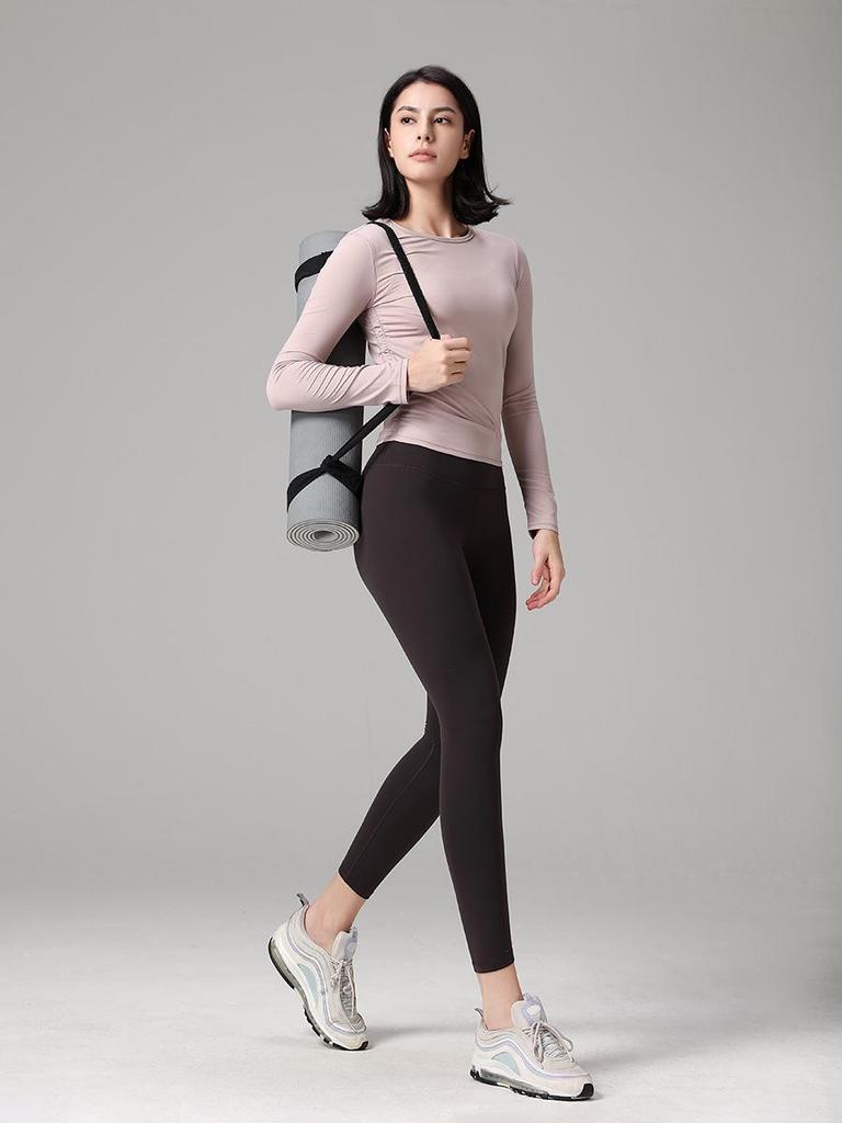 Women's Fleece-Lined High-Waist Yoga Pants - Warm, Soft, Hip-Lifting Fitness Leggings for Autumn/Winter.