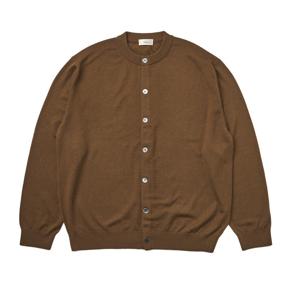 Berno [Casual] Cashtouch Cardigan Knit Brown_Relax-Fit L