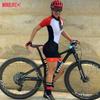 MLC Mono Triatlon Dames Skinsuit Wielrennen Dames Wielertrui Wit Korte Mouwen Pak Fiets Bodysuit Kort Wielrennen Gel Pad