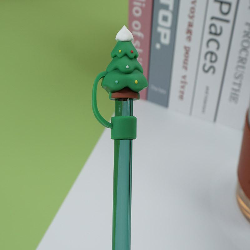 1Pcs 10mm Christmas Straw Covers Cap for Stanley Cup Tumblers Accessories Reusable Straw Cap Stopper for Straws Tip Lids