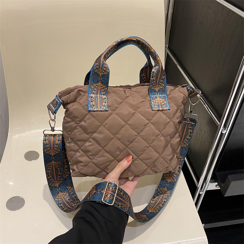Designer Brand  Quilted Padded Large Tote Nylon Women Handbags Luxury Design Shoulder Crossbody Bags