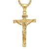 Unisex Titanium Steel Punk Cross Necklace - Non-Fading Hip-Hop Pendant