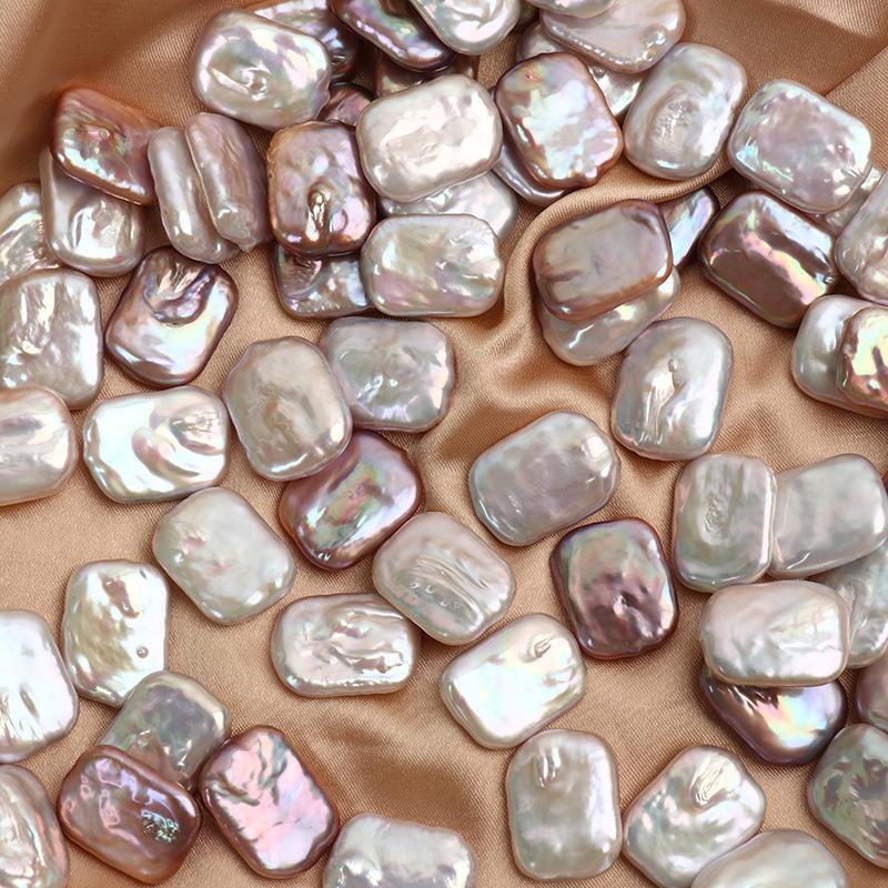 Strong Light Natural Pearl Baroque Square Pearl Loose Bead Bare Bead DIY Earrings Necklace Accessories Spot Batch