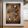 Modern Metal Figure Statue Art Romantic Minimalist Wall Art Print Canvas Painting Posters for Living Room Modern Home Decor