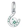 925 Silver Four Leaf Clover Pendant Green Lucky Charm Beads DIY Jewelry for Women Bracelet Making Diy