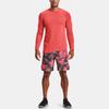 Under Armour Contrast Logo Crew Neck Sports T-Shirt Men Tops Venom-Red 1361135-690