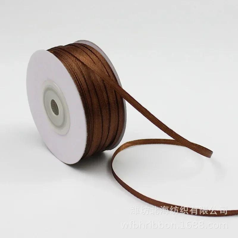 100yards 3MM Double Sided Satin Ribbon DIY Handmade Gift Wrapping Christmas Wedding Decorations Clothing Accessories Ribbons