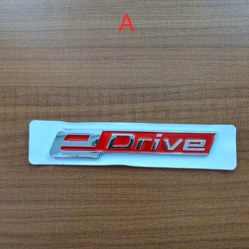 3D ABS Chrom Schwarz E Drive Logo Edrive Emblem Auto Kofferraum Abzeichen Aufkleber für i3 i4 i5 i7 530e 530 G30 Edrive Aufkleber Zubehör