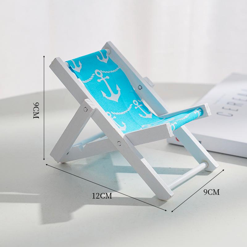 Mediterranean Wooden Mini Beach Chair Ornament - Children's Room Decor Accessory and Gift