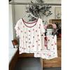 Italian Accessible Luxury ~ ABJ White, Strawberry Pajamas Women's Suit Summer Thin Breathable Plaid Can Be Outerwear Homewear