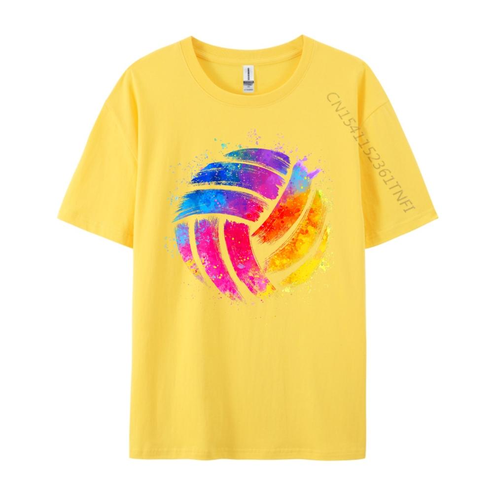 Volleyball Art Boy Girl Volleyball Lover Funny Shirt Mens Clothing 2024 Graphic Tshirt Fathers Day