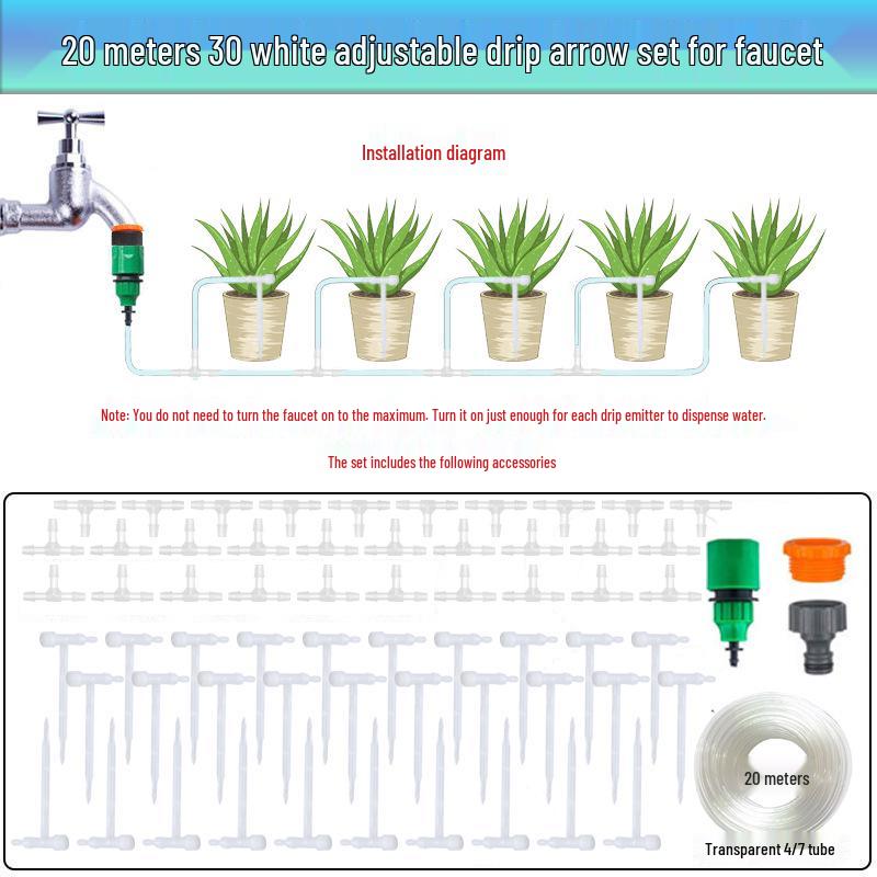 Automatic Adjustable Drip Irrigation System for Potted Plants - Ideal for Lazy Gardeners & Travelers