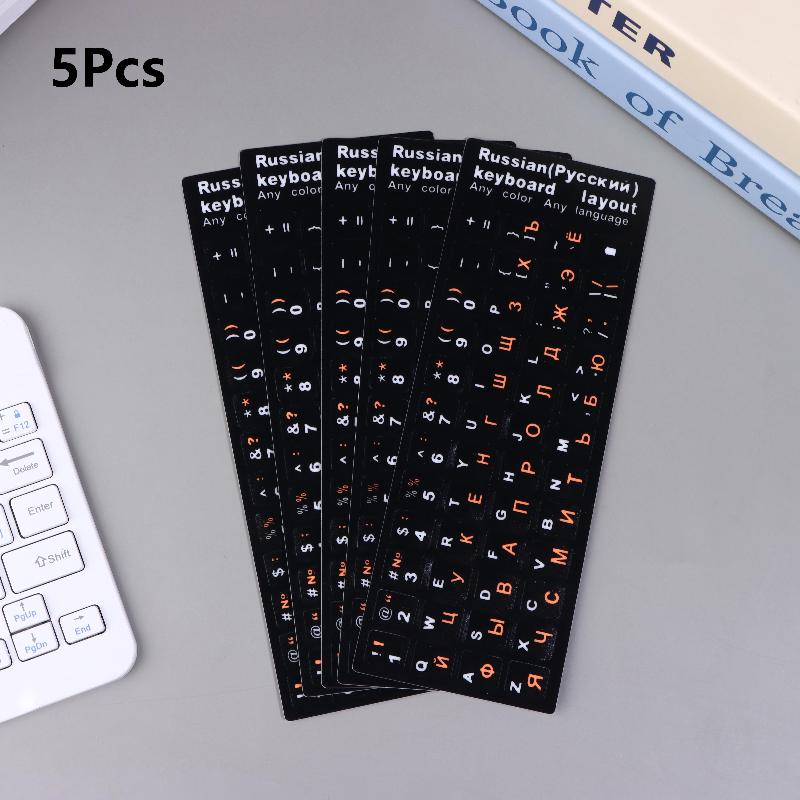 Universal Russian Keyboard Layout Stickers Waterproof Durable PVC Keyboard Decals Fit Laptop Desktop Computer Key Button Labels