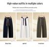 2025 A/W Women's Ribbon High-End Drapey Straight-Leg Jeans