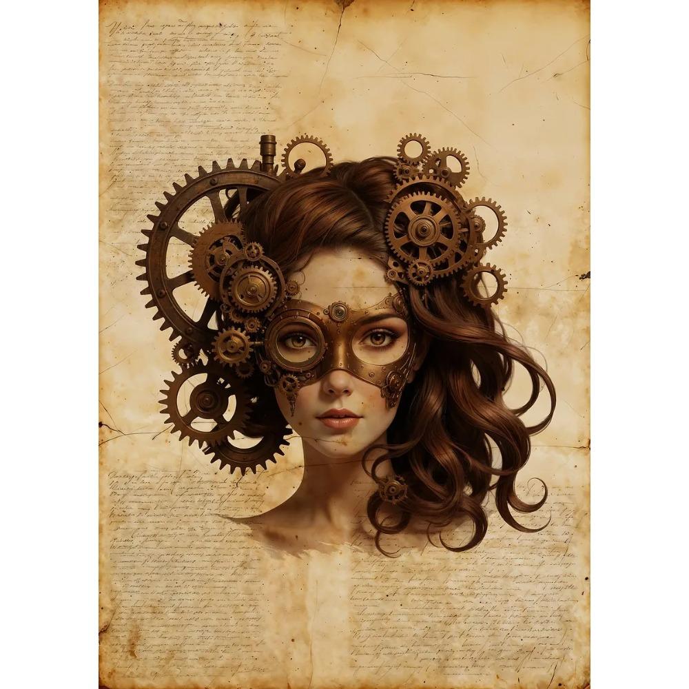 Classic Vintage Steampunk Gramophone Airship Posters Robot Machine Gears Prints Canvas Painting Wall Art Picture Home Room Decor
