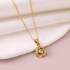 Niche Design 18K Gold Plated Titanium Steel Necklace Pendant for Women