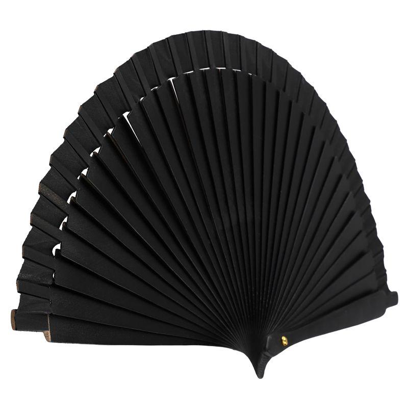 M-Modern-Plain Pure Wood Folding Fan Modern Classical Dance Performances Hand Fan Art Craft Home Ornaments