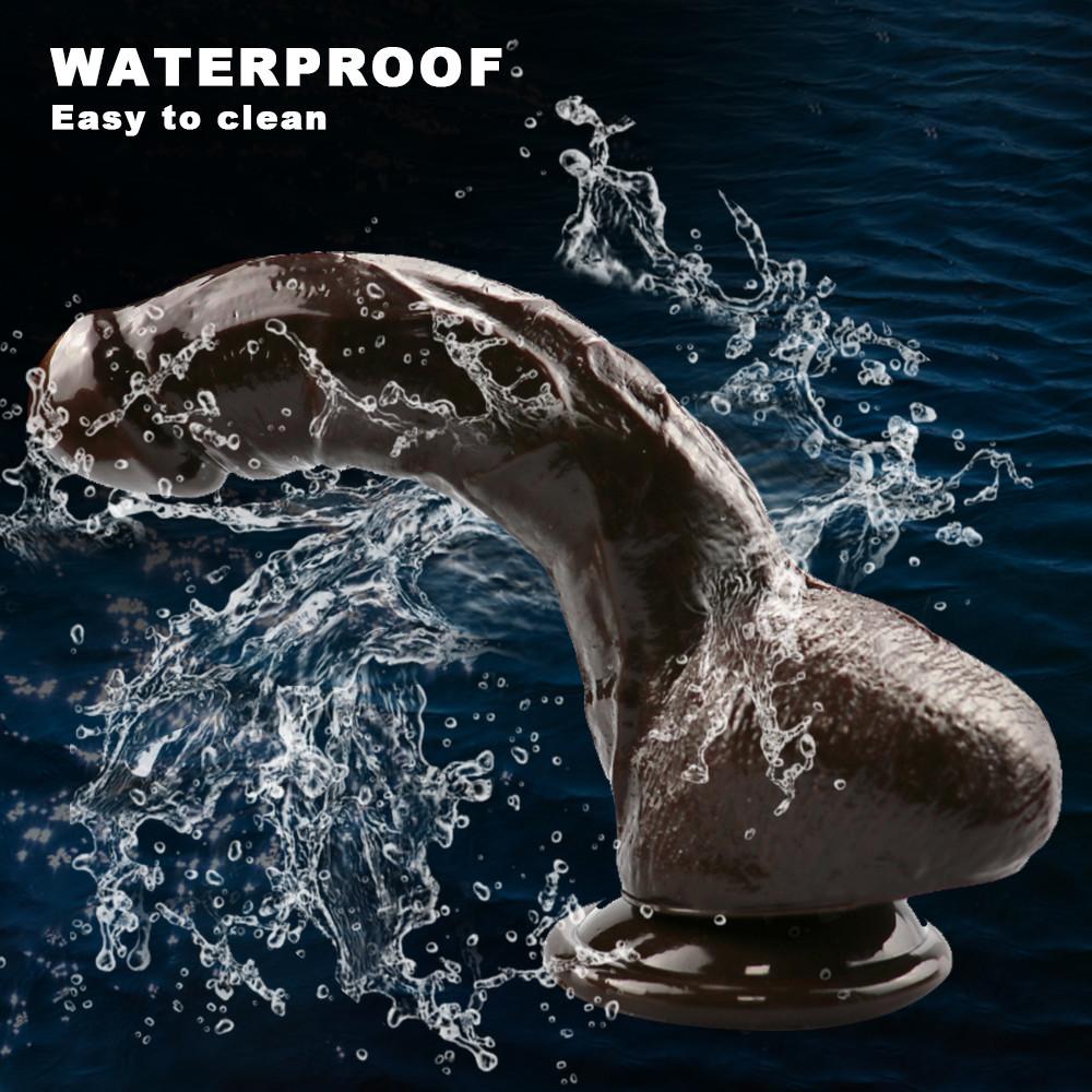 Brauner realistischer Dildo Strap-on-Dildo Höschen Analplug Gay Adult Game Sexspielzeug für lesbische Frauen Paare Erwachsene Masturbation Dick