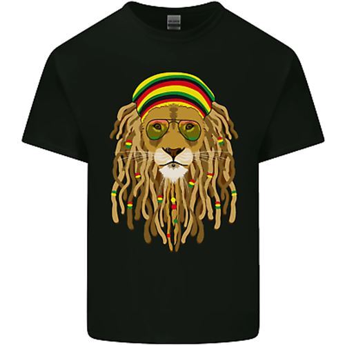 Dreadlock Rasta Lion Jamaica Jamaican Mens Cotton T-Shirt Tee Top