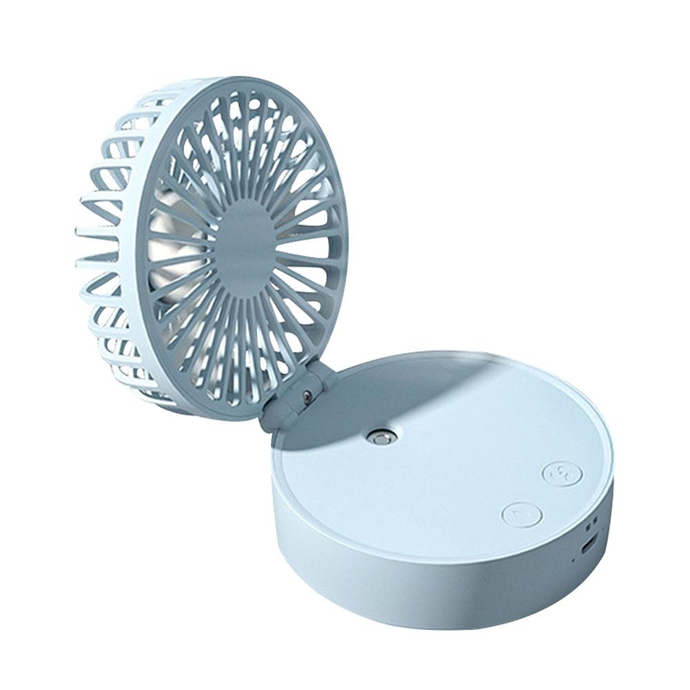 

Foldable Desktop Spray Fan Comfortable Water Mist Fan for Camping Hiking Fishing синий