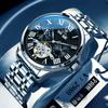 OLEVS Men's Multi-functional Automatic Mechanical Watch Rome Time Dial Waterproof Wristwatch Tourbillon Watches For Men