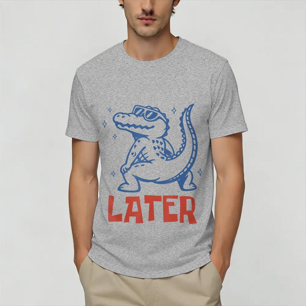 Oversized T Shirt Beach See You Later Teacher Summer Alligator Last Day of School Hipster TShirts for Unisex Sleeve Clothes