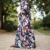 Women Vintage Casual Floral Printed Loose Dress Kaftan Long Maxi Shirt With Timeless Design