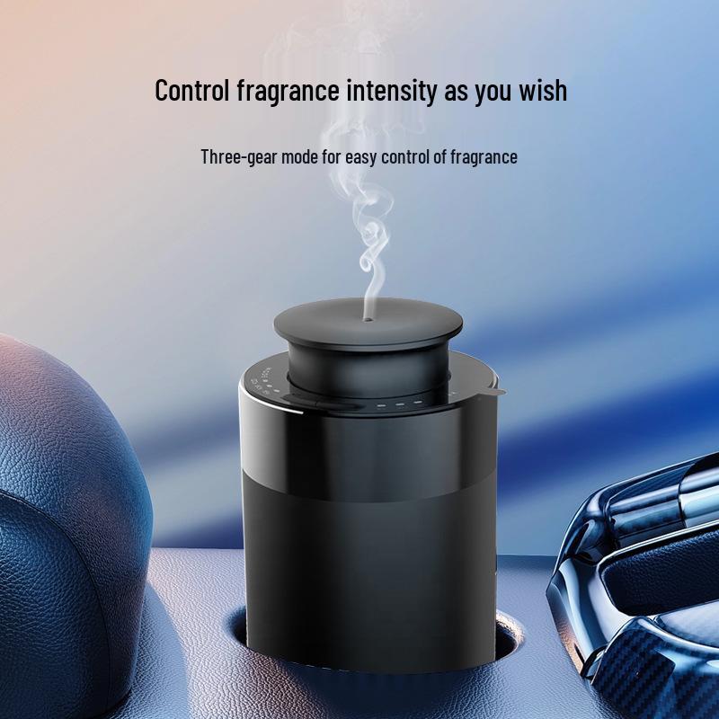 Smart Car Start-Stop Aluminum Aroma Diffuser with One-Button Control and Automatic Scent Release.