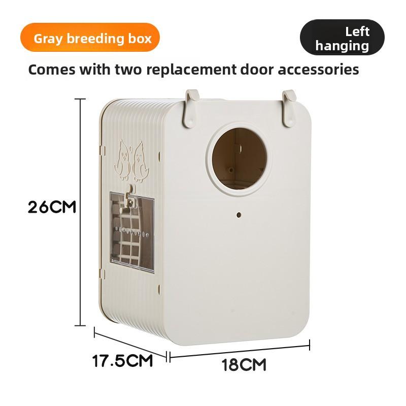 

Parrot-specific Breeding Box Wall-mounted Visual Hatching Box Nest Pet Breeding Special Supplies Easy Clean PVC Bird Cages