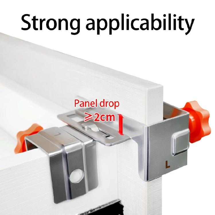 2Pcs Practical Drawer Front Fasteners Rustproof Stainlesses Steel Mounting Clamps for Seamlessly Furniture Setups