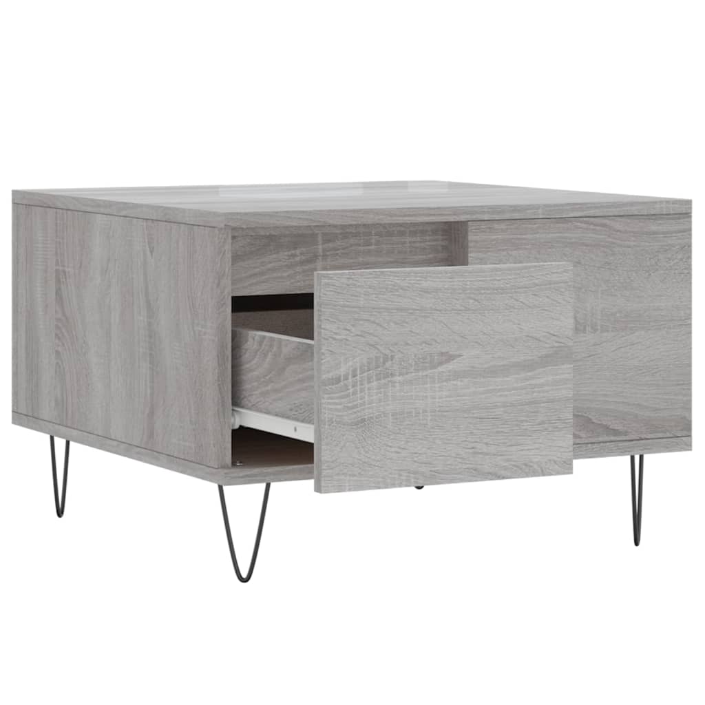  Coffee Table, Grey Sonoma Oak, 55x55x36.5 Cm, Wood-based