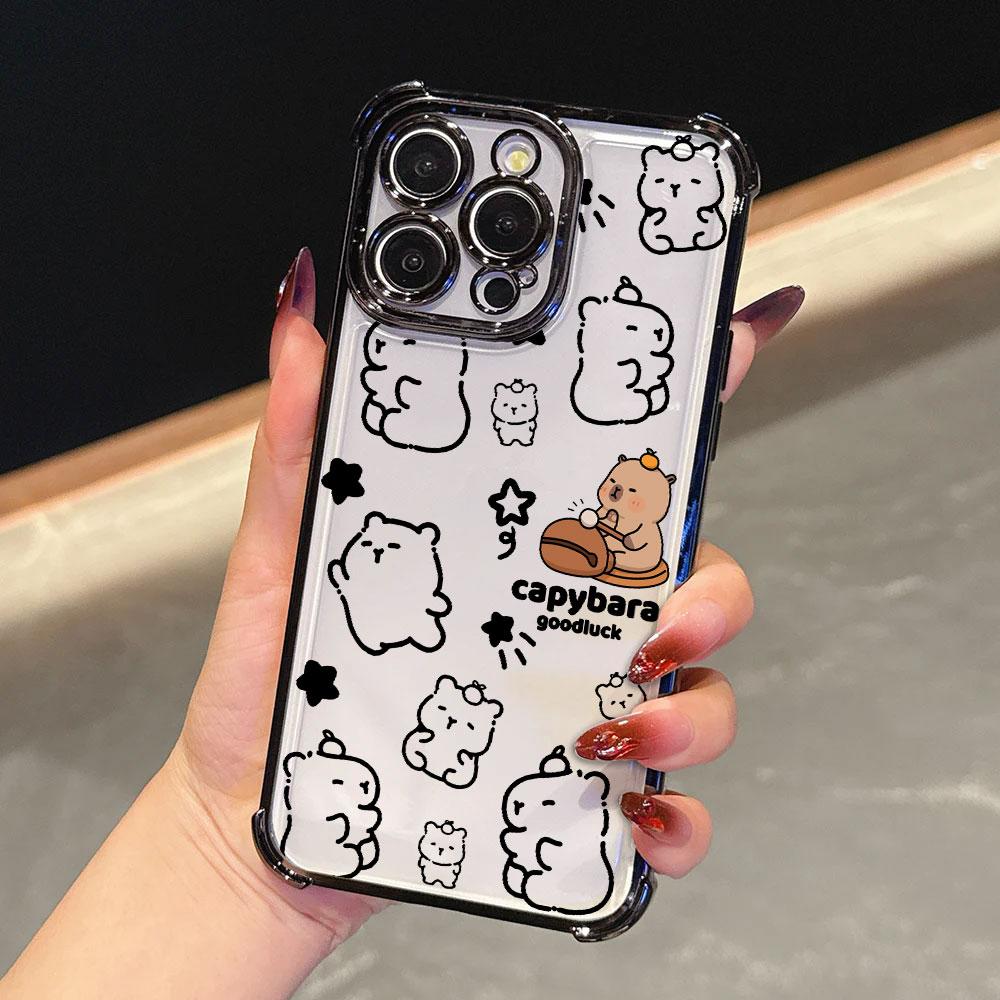Cute Little Capybara Case For Samsung Galaxy A57 A37 A07 A17 A56 A55 A54 A52 A53 A36 A34 A35 A33 A73 A26 A25 A16 A06 Phone Cover