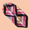 1PC Simple Floral Print Silk Satin Square Scarf Women's Hair Accessory Spring New Versatile