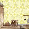 Hippie Background Wallpaper Cream, White and Yellow for Living Room and Bedroom 50x1000