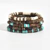 New Coconut Shell Turquoise Beaded Elastic Line Men's Bracelet Bracelet Bracelet