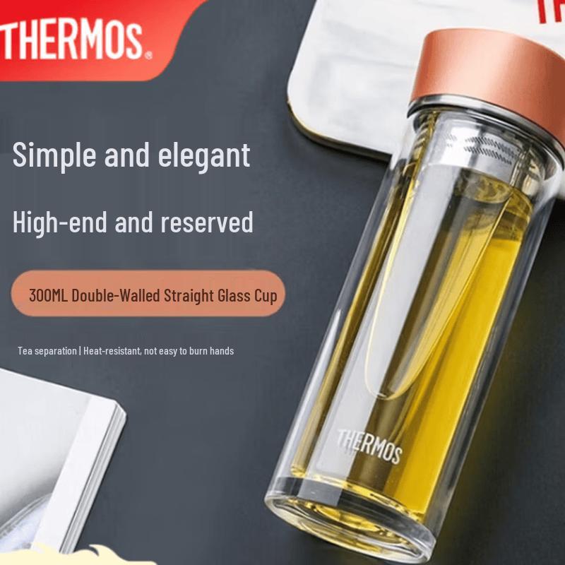 THERMOS TCGB-300 Double-Layer Glass Cup